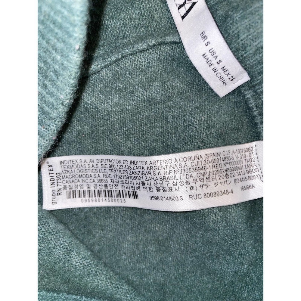 Zara Green Knit Pants Size Small - Picture 6 of 8